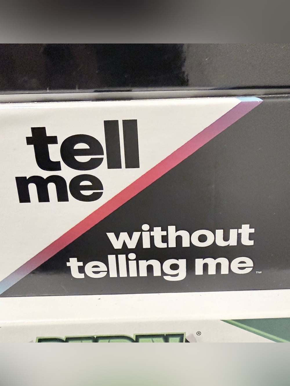 Tell Me Without Telling Me Party Game - Black with Pink Accent